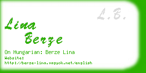 lina berze business card